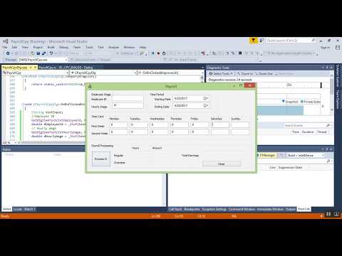 Visual Studio 2015 Visual C++ MFC 2017 - 06 - Add Payroll Functionality