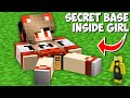 I found the MOST SECRET BASE INSIDE THE TNT GIRL in Minecraft ! NEW SECRET TNT DOOR !