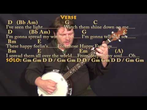 Happy Feelings (MAZE) Banjo Cover Lesson with Chords/Lyrics