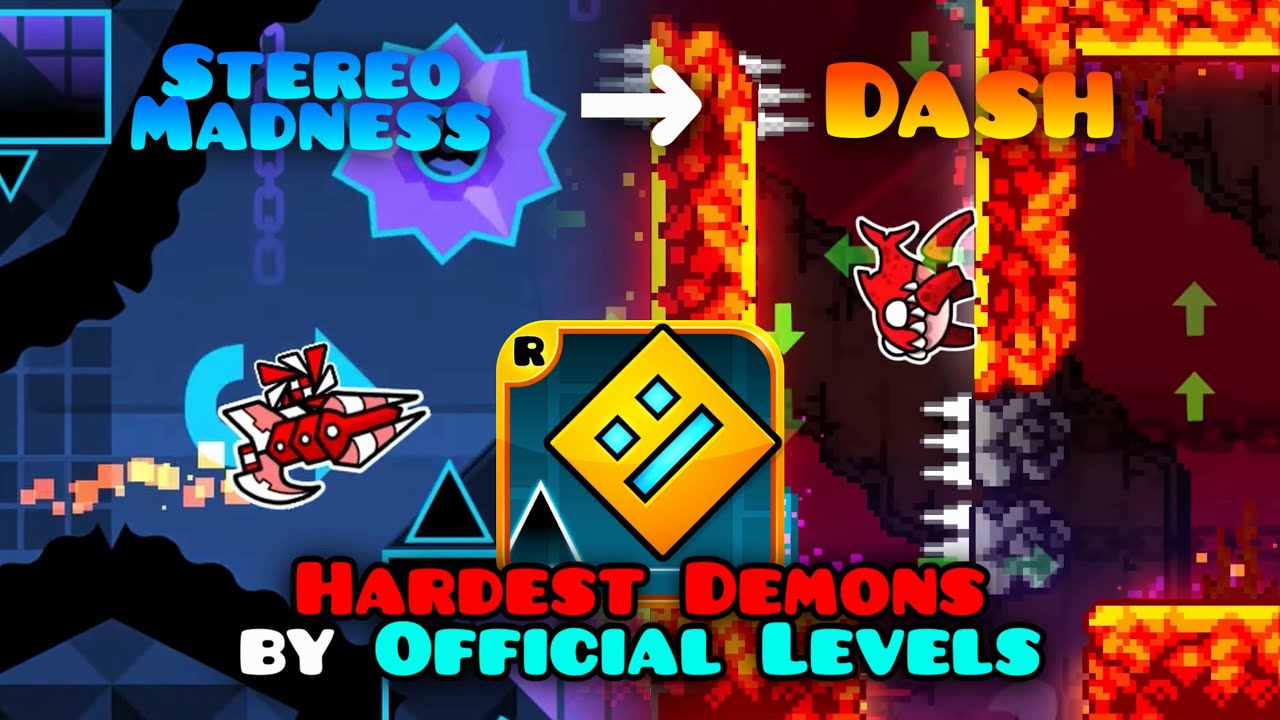 Hardest Demons with Official Levels Songs | Geometry Dash [4K]