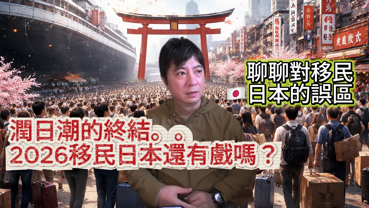 潤日潮的戛然而止～2026移民日本還有戲嗎？哪些人適合移民日本？｜日本躺平｜日本護照｜日本生活｜日本打工