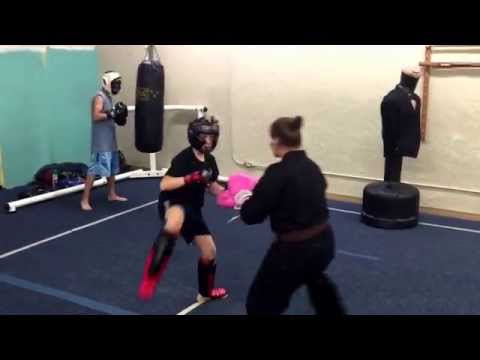 Lilly kickboxing lesson 9-11-15