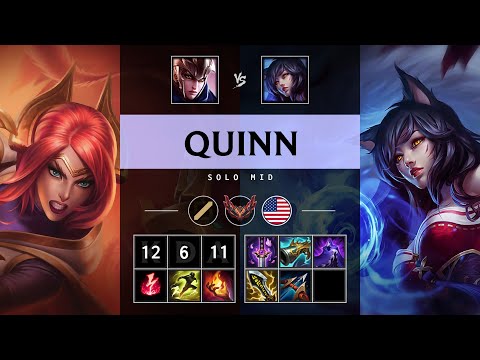 Quinn Mid vs Ahri - NA Grandmaster Patch 25.10