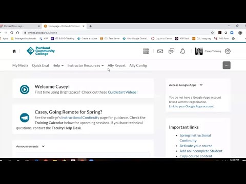 D2l Brightspace Accelerated Basics Casey Twining