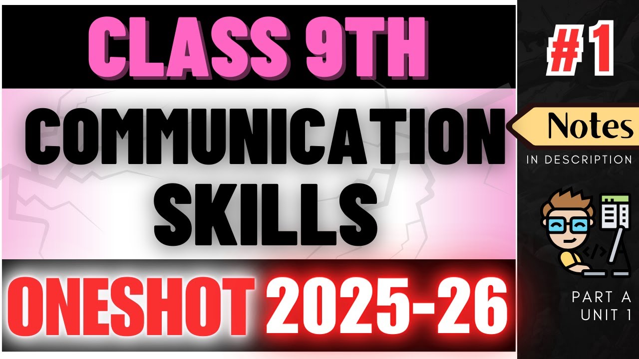 Class 9 Communication Skills | Employability Skills UNIT 1 | Complete One Shot | 2025-26