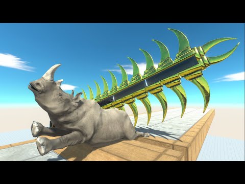 Challenging path for every Units with a Rotating Ax - Animal Revolt Battle Simulator