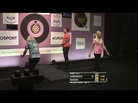 Dart caller says "140!" in a zesty way! - 2019 BDO World Trophy Last 16