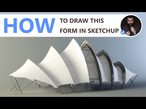 Tensile shed | Sketchup tutorial