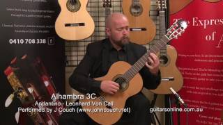 Video thumbnail for Alhambra Guitar, Model 3C- Andantino- Performed by John Couch by Guitars Online