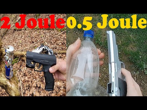 2 JOULE vs 0.5 JOULE Airsoft Pistol (4K)