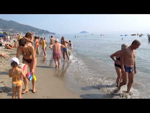 Alassio beach Italy Алассио пляж 06.09.12