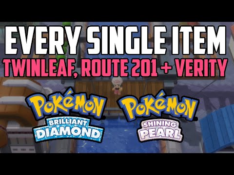 EVERY Item in Twinleaf Town, Route 201 & Lake Verity - Pokémon Brilliant Diamond & Shining Pearl