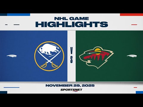 NHL Highlights | Sabres vs. Wild - November 29, 2025