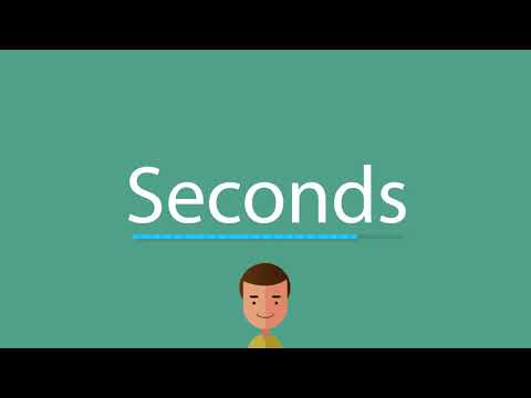 Part of a video titled How to pronounce Seconds - Pronunciation - YouTube