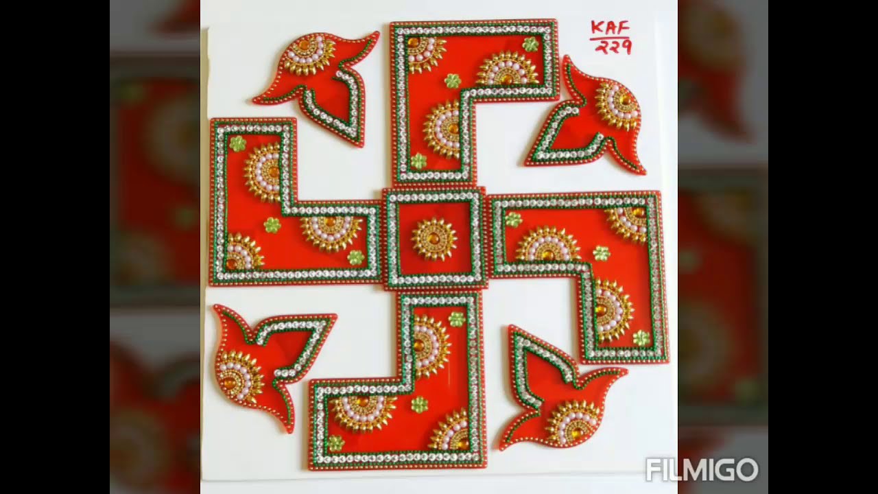 alpana acryclic rangoli design for festivals by s k craft