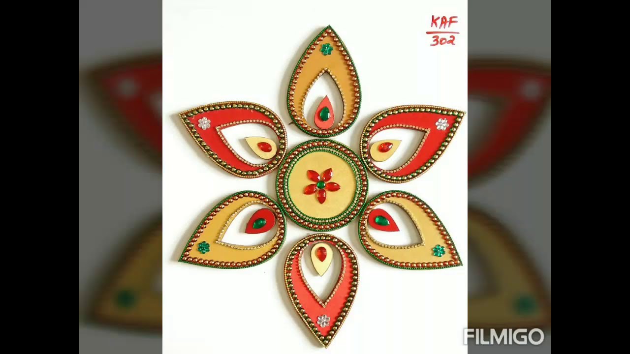 alpana acryclic rangoli design for festivals by s k craft