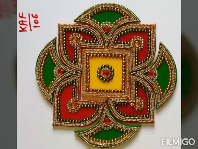 Alpana acryclic rangoli design for festivals by s k craft