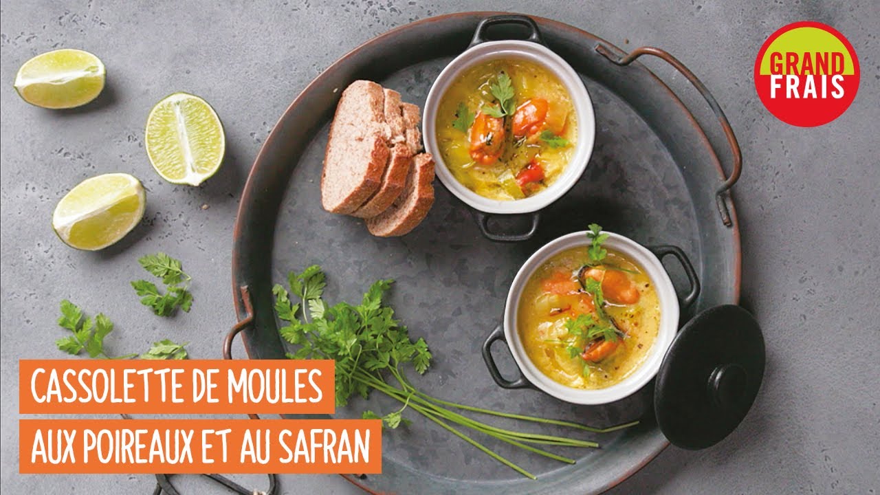 Grand Frais | Cassolette de moules poireaux et safran