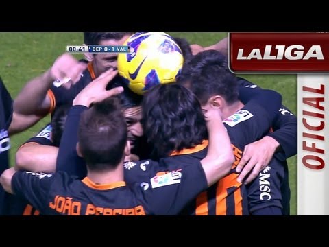 Gol de Jonas (0-1) en el Deportivo - Valencia - HD