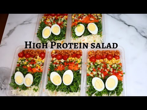 Meal Prep For A Week In Under 30 Mins | High Protein Salad Recipe