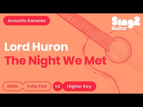 Lord Huron - The Night We Met (Higher Key) Acoustic Karaoke