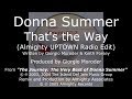 Donna Summer - That's the Way (Almighty UPTOWN Radio Edit) LYRICS - HQ "Journey" 2003