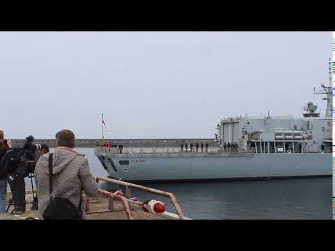 Royal Navy frigate HMS St Albans visits Holyhead