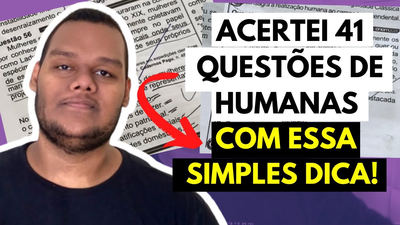 COMO ACERTAR (quase) QUALQUER QUESTÃO DE HUMANAS NO ENEM // MESMO SEM SABER O CONTEÚDO