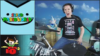 Cover art for Super Mario World - Athletic Theme Totally Normal Drum Cover...