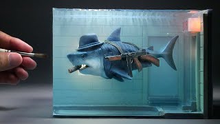 How to make a Mafia Shark in the street Diorama