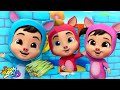 Three Little Pigs Story Pretend Play Song Cartoon Stories For Kids Nursery Rhymes By Kids Tv