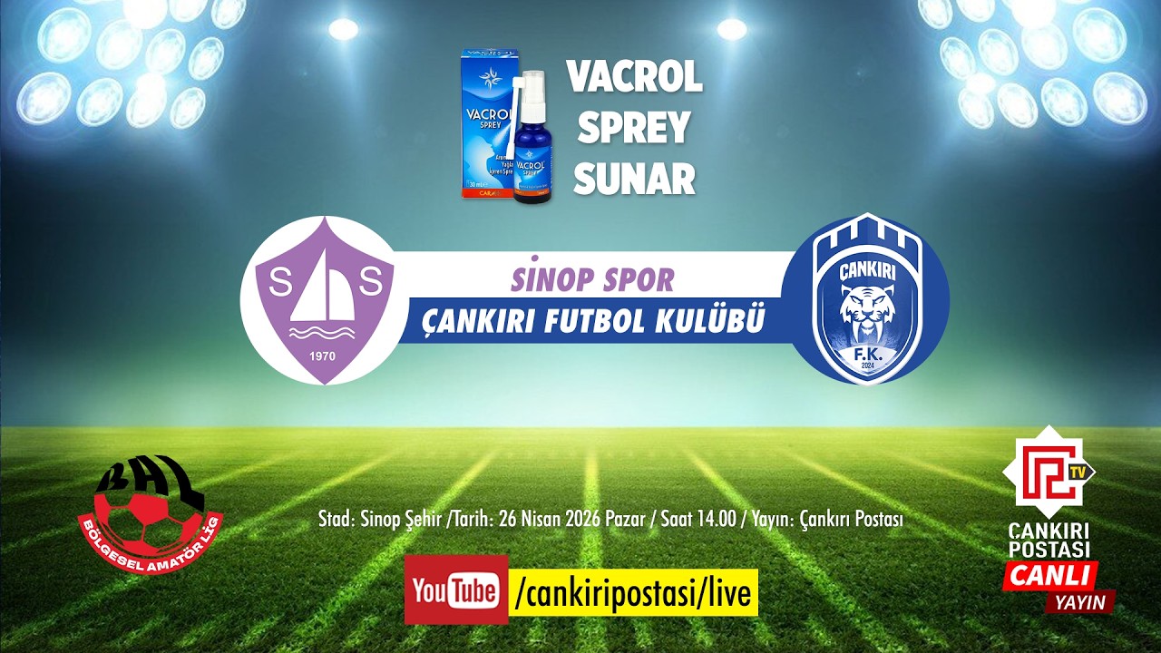 Sinop Spor | Çankırı FK | Vacrol Sprey Sunar | CANLI