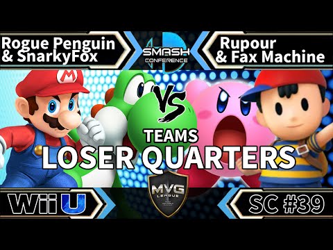 RoguePenguin & SnarkyFox vs. Rupour & Fax Machine - Teams SSB4 Losers Quarters - Smash Conference 39
