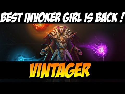 THE BEST INVOKER GIRL IN DOTA IS BACK !! - VINTAGER 7k MMR Girl - Vol 17 - Dota 2