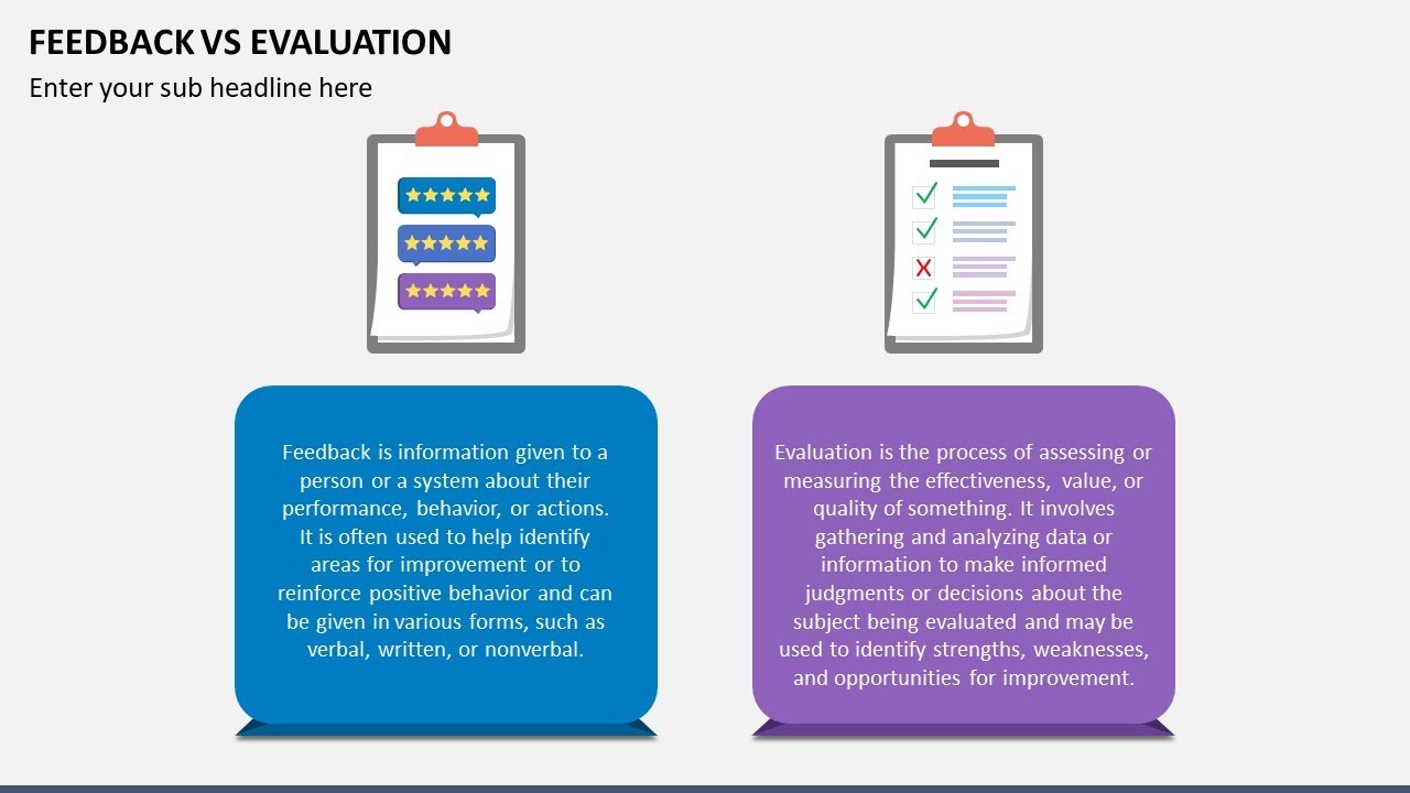 Feedback vs Evaluation Animated PPT Template