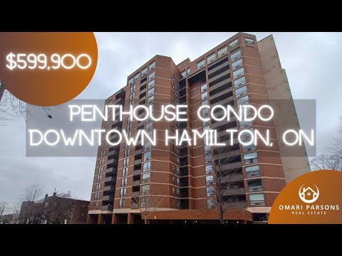 1735 Sq Ft Penthouse Condo | Downtown Hamilton | 2 Beds | 2 Baths | Views of Escarpment
