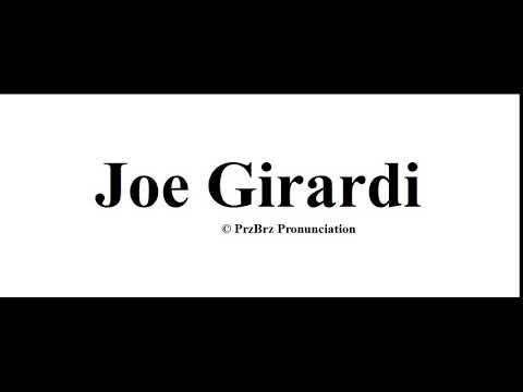 🔥 JOE GIRARDI pronunciation = How to Pronounce like PrzBrz