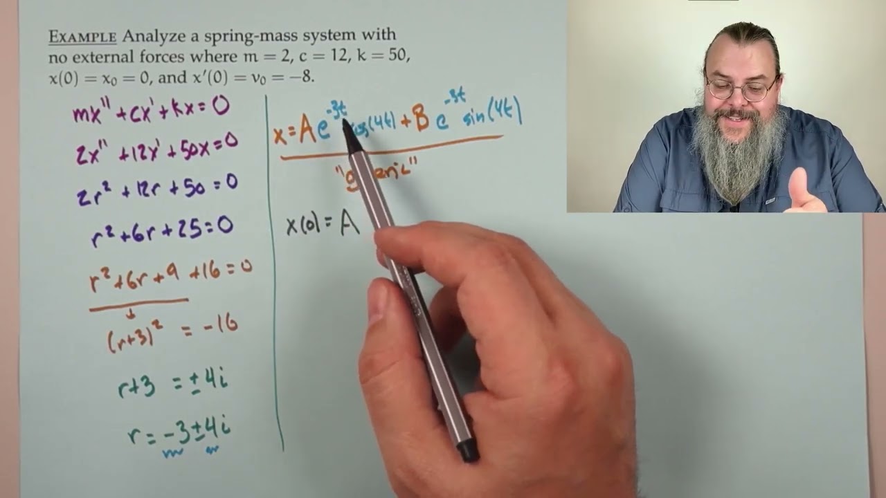 (DiffEQ, Fall 23) 12 - Spring-Mass-Damper systems