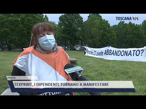 2021-04-26 PRATO - TEXPRINT, I DIPENDENTI TORNANO A MANIFESTARE