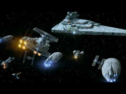 TIEs Strafing a Corellian Frigate WIP#6