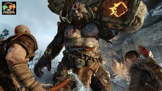 God of War Kratos e Atreus vs Primeiro Troll