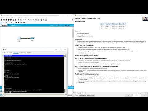 5.2.1.4 - Packet Tracer - Configuring SSH