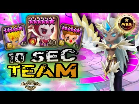 FAST CLEAVE TEAM JUST 10 SEC TO DESTROY ALL ENEMIES IN RTA SUMMONERS WAR