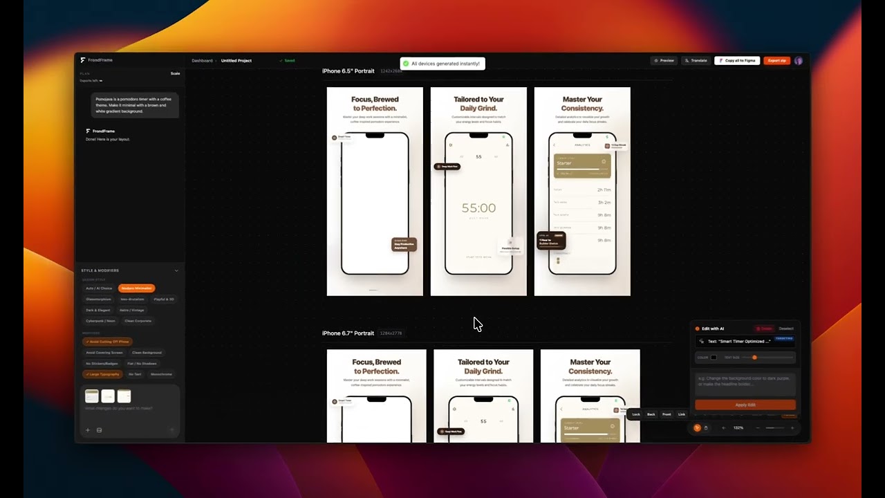 FrondFrame demo video