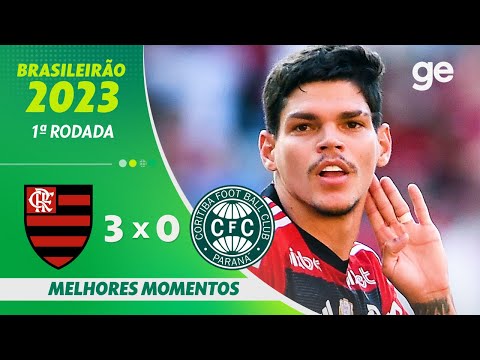 Gols e lances de Flamengo x Coritiba