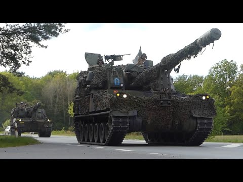 Panzerhaubitze K 9 ArtBtl Norwegen auf dem Marsch