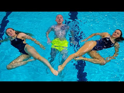 Gymnasts try 'Syncro Swimming' Without Practice!? Ft 'Olympic Champions'