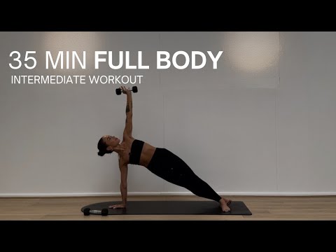 35 MINUTE FULL BODY POWER PILATES WITH WEIGHTS | HIIT x Pilates Workout | At Home Pilates Workout