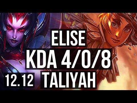 ELISE vs TALIYAH (JNG) | 4/0/8, 500+ games | KR Diamond | 12.12