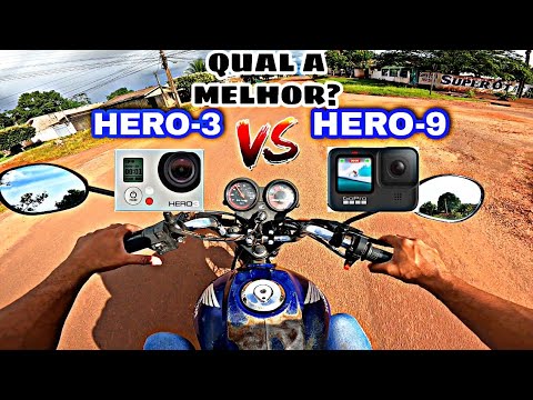 Testando Goo Pro Hero-9 VS Goo Pro Hero-3 -Márcio_MotoVlog